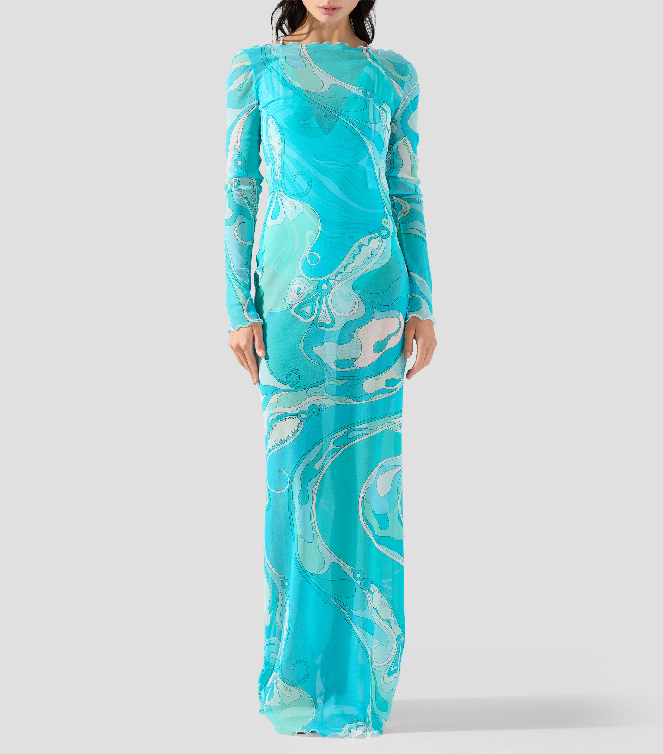 Vestido de playa midi estampado Mujer